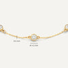 14 Karaat Goud Stationed Bezel Set Zirkonia Armband - 9