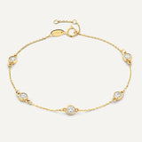 Stationed Bezel Set Zirkonia Armband