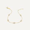 14 Karaat Goud Stationed Bezel Set Zirkonia Armband - 6