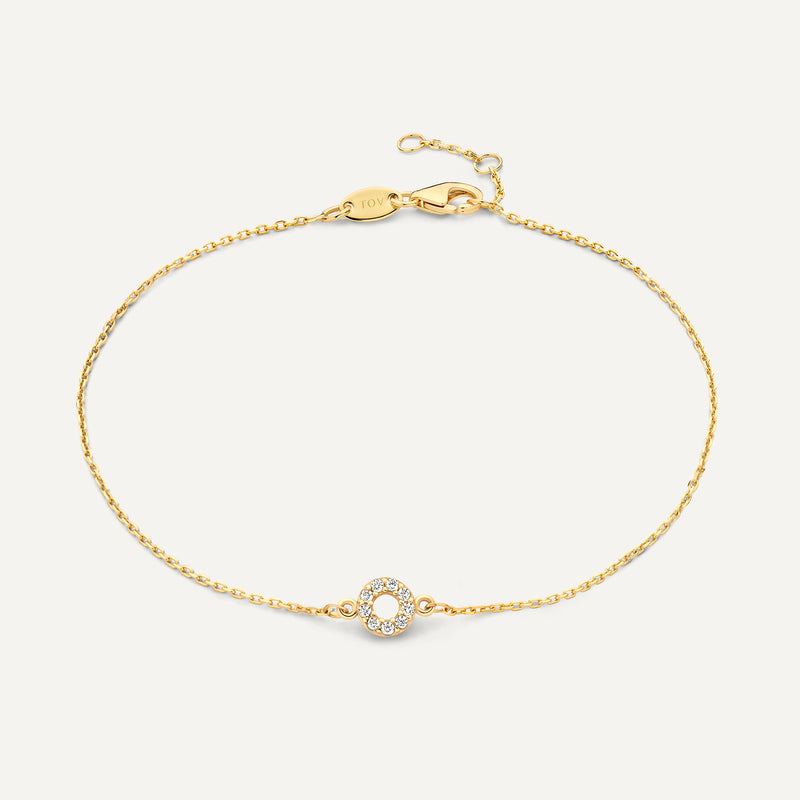 Pavé Zirkonia Åben Halo Armbånd