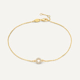 Pavé Zirkonia Åben Halo Armbånd