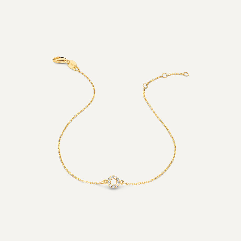 Pavé Zirkonia Åben Halo Armbånd