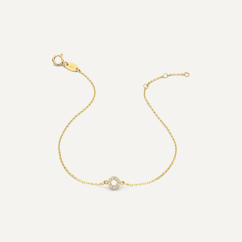 Pavé Cubic Zirconia Open Halo Bracelet