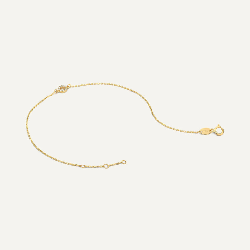 Pavé Cubic Zirconia Open Halo Bracelet