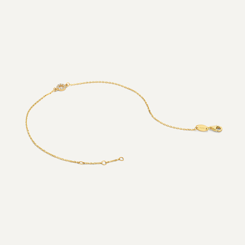 Pavé Zirkonia Åben Halo Armbånd