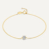 Or 14 Carats Bracelet Rond Zircon - 1