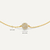 14 Karat Gold Pavé Cubic Zirconia Round Bracelet - 10