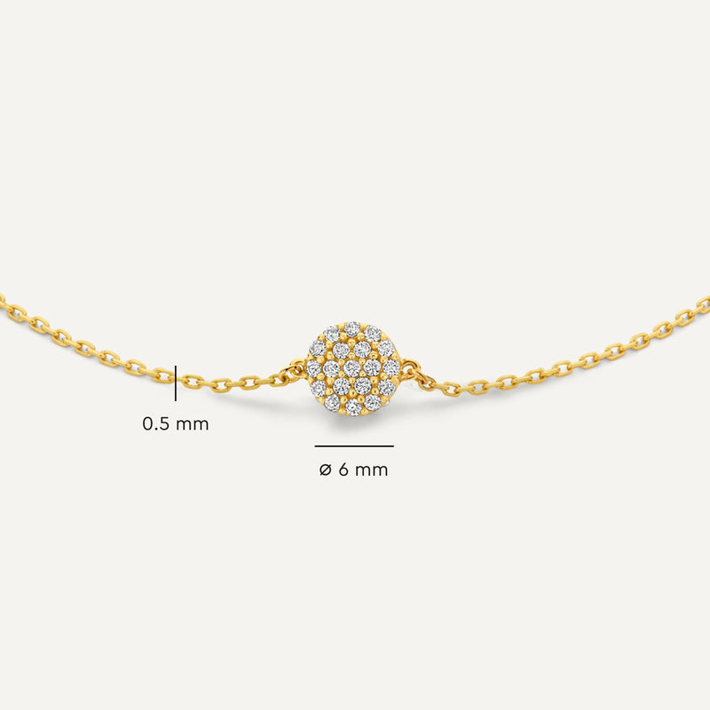 Pavé Cubic Zirconia Round Bracelet