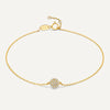 14 Karat Gold Pavé Cubic Zirconia Round Bracelet - 1