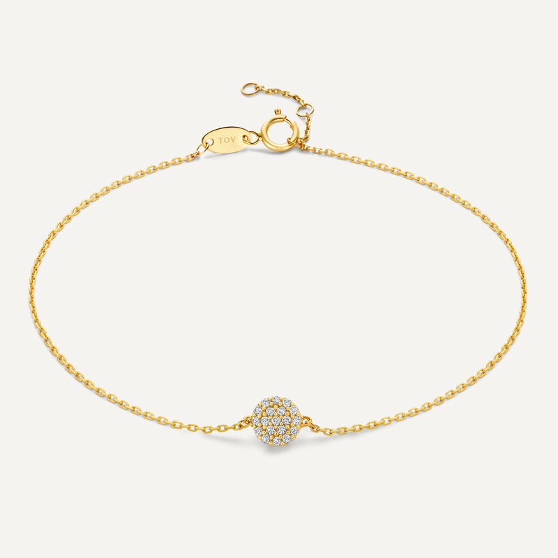 Pavé Cubic Zirconia Round Bracelet