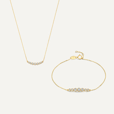 14 Karaat Goud Zirkonia Trail Set - 1