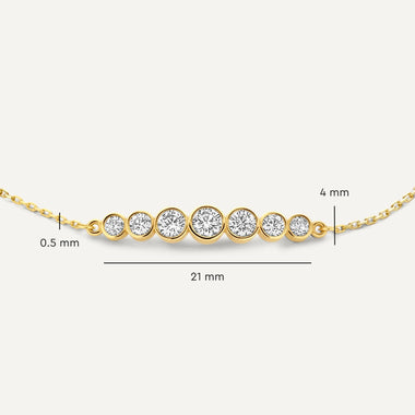 14 Karaat Goud Zirkonia Trail Set - 11