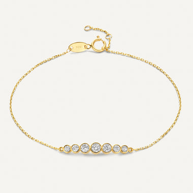 14 Karaat Goud Zirkonia Trail Armband - 1