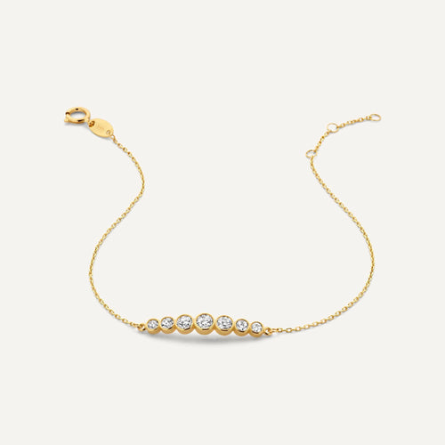14 Karat Gold Cubic Zirconia Trail Bracelet