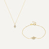 14 Karaat Goud Zirkonia Bloemen Set - 1