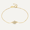 14 Karaat Goud Zirkonia Bloemen Set - 9