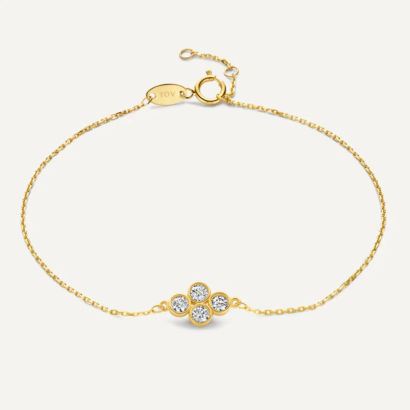 Zirkonia Bloemen Set