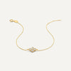 14 Karat Gold Cubic Zirconia Flower Bracelet - 8