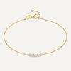 14 Karaat Goud Geschakelde Parel Armband - 1