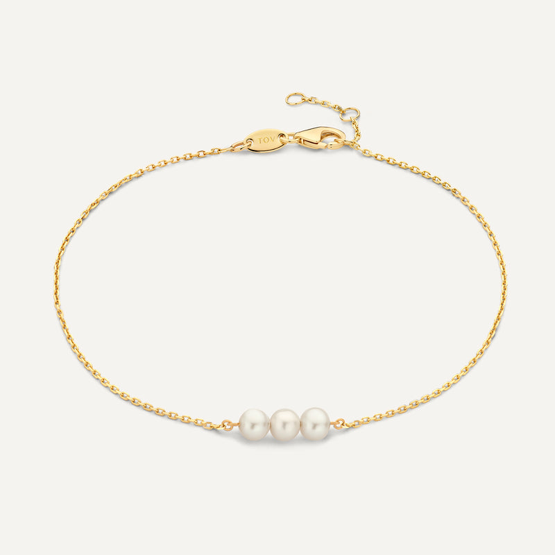 Kædet Perle Armbånd