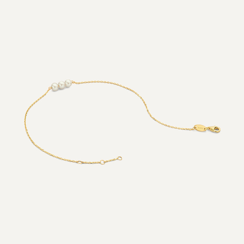 Kædet Perle Armbånd