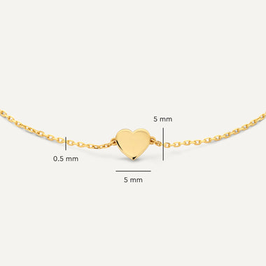 14 Karat Gold Heart Bracelet - 9