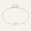 14 Karat Gold Heart Bracelet - 1