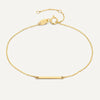 Or 14 Carats Bracelet Bar - 1