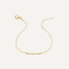 Or 14 Carats Bracelet Bar - 5
