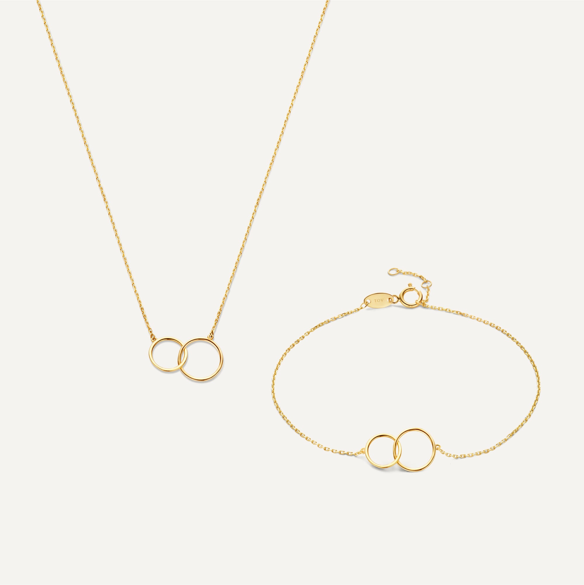 Infinity Set for Women in Solid 14k Gold