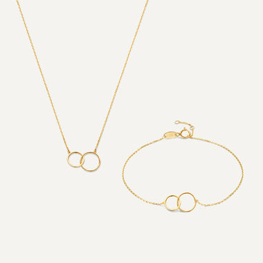 14 Karat Gold Infinity Set - 1