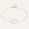 Or 14 Carats Bracelet Infinity à Maillons - 1