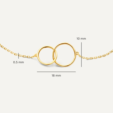 14 Karat Gold Infinity Zirconia Bracelets Set - 6