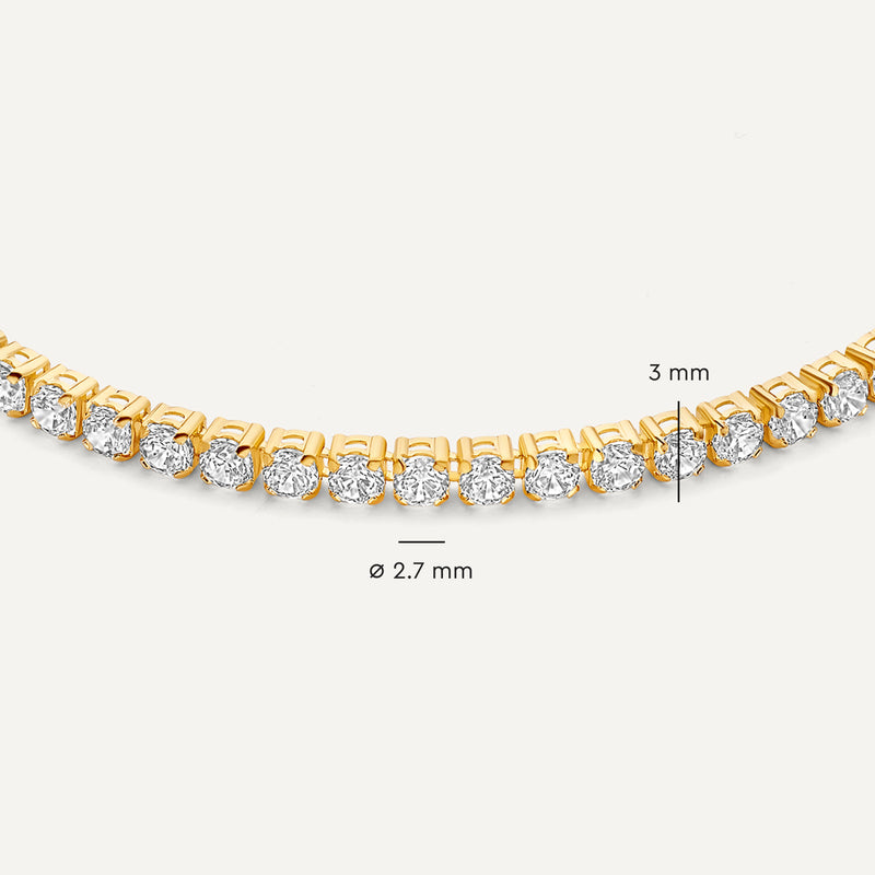 Zirkonia Tennisarmband (18.5mm)