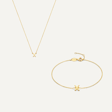 14 Karat Gold Essential Initial Letter Set - 1