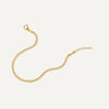 14 Karat Gold Slim Curb Chain Bracelet - 7