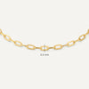 Or 14 Carats Bracelet Chaîne Fin Paperclip - 6