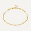 Or 14 Carats Bracelet Chaîne Fin Paperclip - 1