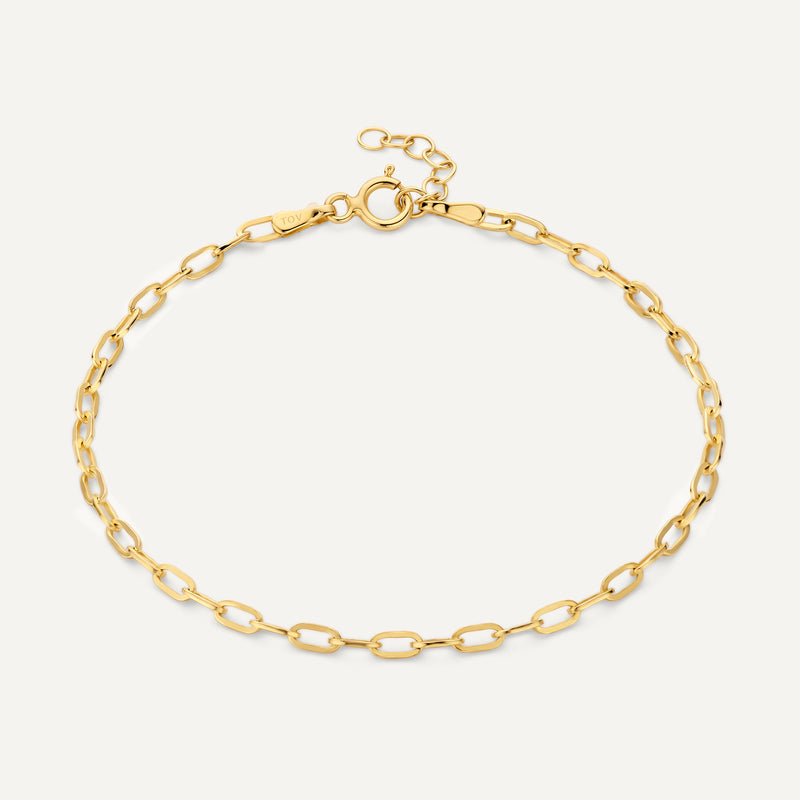 Bracelet Chaîne Fin Paperclip