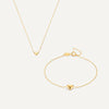 14 Karaat Goud Puffy Hart Set - 1