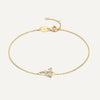 585er Gold Zirkonia Lotus Armband - 1