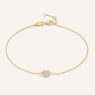 Pavé Zirkonia Herz Armband