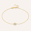 Pavé Cubic Zirconia Heart Bracelet