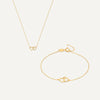 14 Karaat Goud Linked Hart Set - 1