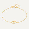 14 Karaat Goud Linked Hart Set - 7