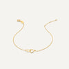 14 Karat Gold Linked Heart Bracelet - 5