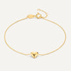 14 Karaat Goud Puffy Hart Armband - 1