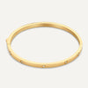 14 Karaat Goud Bezel Set Zirkonia Eternity Bangle - 1