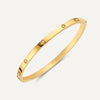 14 Karaat Goud Bezel Set Zirkonia Eternity Bangle - 7