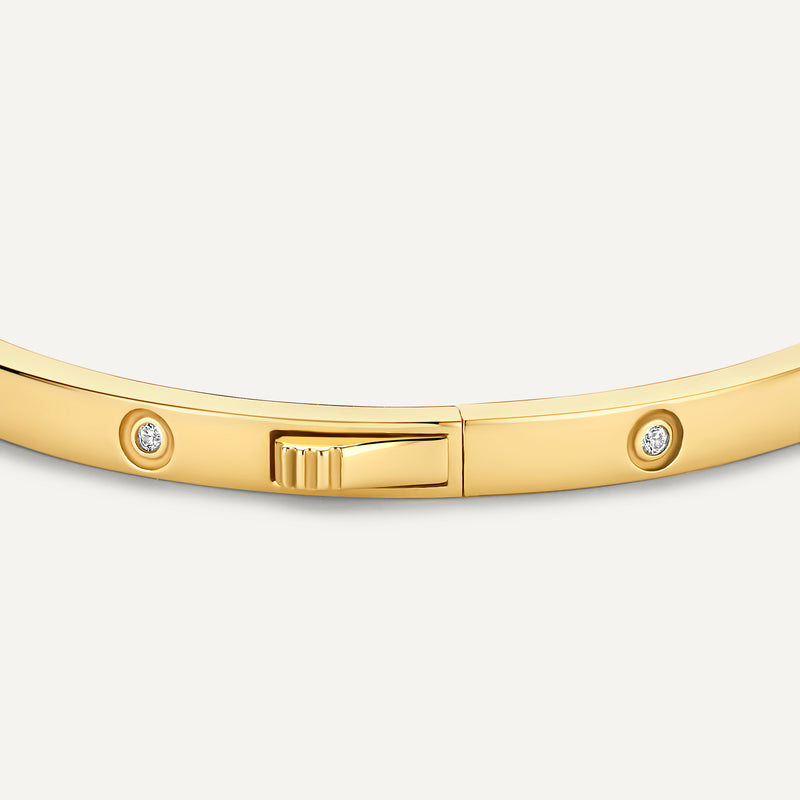 Bezel Set Zirkonia Eternity Bangle